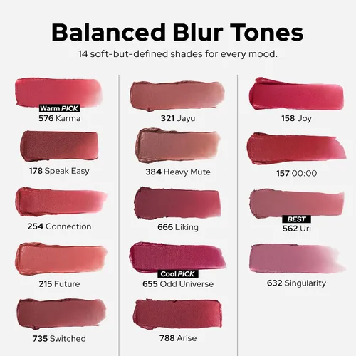 Vista 6 de Unseen Blur Soft Matte Lip Tint – Tinte de larga duración 215 Futuro