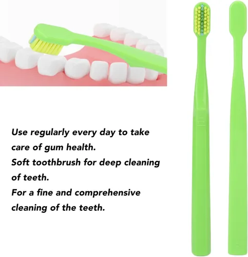 Vista 2 de plplaaoo 10 cepillos de dientes, cepillos de dientes ortodónticos en forma de V para aparatos ortopédicos, cepillo de dientes de cerdas suaves