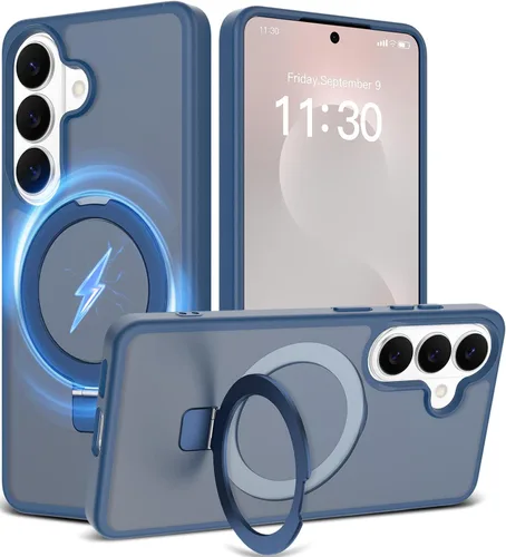 Vista 54 de Funda con soporte ultra magnético para iPhone 15 Pro [protección militar contra caídas] [compatible con MagSafe] a prueba de golpes, translúcida
