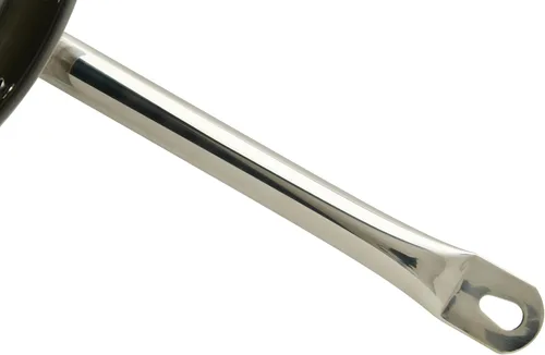 Vista 6 de Winco - Sartén de acero inoxidable de 12 pulgadas con mango auxiliar