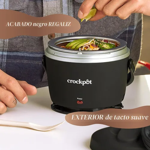 Vista 5 de Crock-Pot Fiambrera eléctrica portátil de 20 onzas, regaliz negro, perfecta para viajes sobre la marcha y uso en la oficina (paquete de 4)