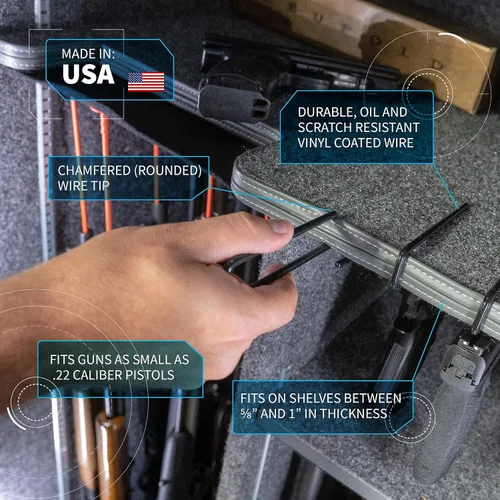Vista 2 de Gun Storage Solutions - Colgadores para pistolas - Soporte de exhibición de pistolas de metal (Paquete variado)