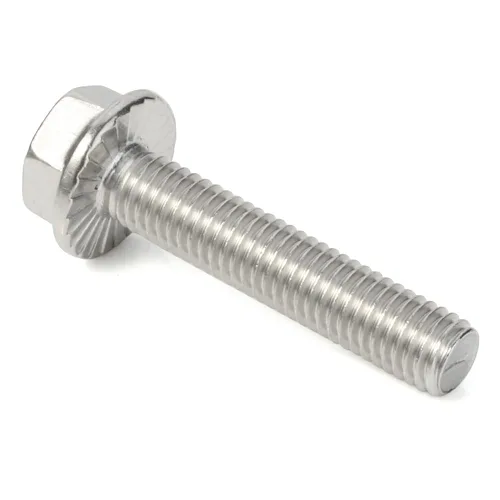 Vista 5 de Tornillos hexagonales con brida M10-0.059 x 1.181 in Brida Tornillos hexagonales, acero inoxidable 18-8 (304), acabado liso, DIN 6921, 5 PCS