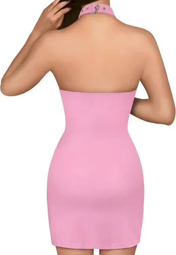 Vista 3 de Littleforbig Women Cotton Overall Vampy Collared Bodycon Mini Dress Skirt