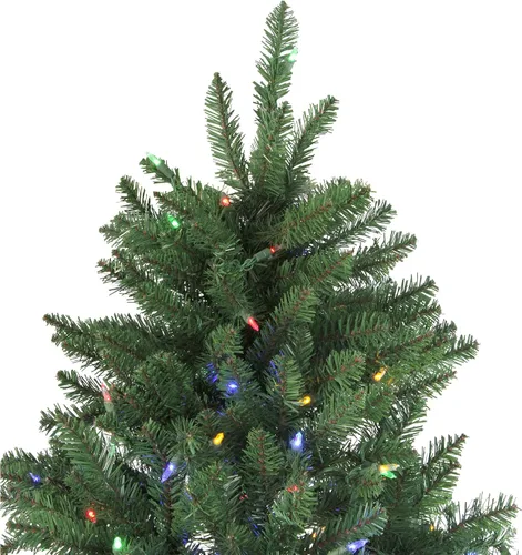 Vista 5 de Northlight Árbol de Navidad artificial de abeto Neola Fraser de conexión instantánea de 9 pies - Luces LED duales