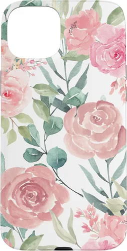 Vista 9 de iPhone 16 Pastel Pink Flower Print - Watercolor Floral Petals Blossom Case