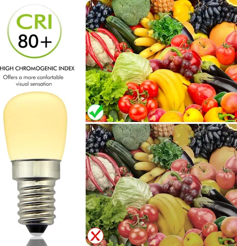 Vista 7 de Poeland Bombilla LED de 1,5 W, 120 V, base E14, paquete de 2 unidades, blanco cálido