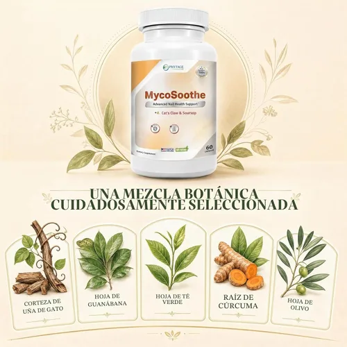 Vista 3 de MycoSoothe Fórmula avanzada para el cabello, la piel, las uñas y la inmunidad - 60 cápsulas