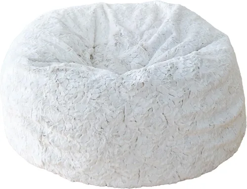 Vista 19 de Sorra Home Puf – Cojín de felpa y cómodo para interiores con relleno de frijoles trupedic para todas las edades, color morado Barrett