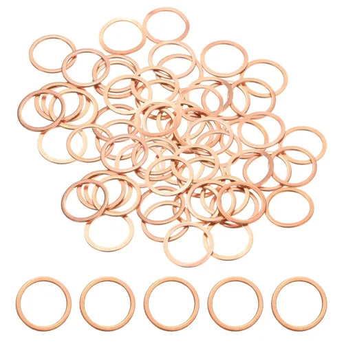 Vista 18 de M METERXITY Paquete de 30 arandelas de cobre, arandelas métricas de sellado de cobre M6x12x1mm para pernos, tornillos, tuercas
