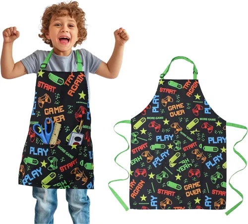 Vista 18 de Delantal para niños - cocina, jardinería, artista, pintura, limpieza, horneado, cerámica, chef, cocina, regalo para niños, niñas