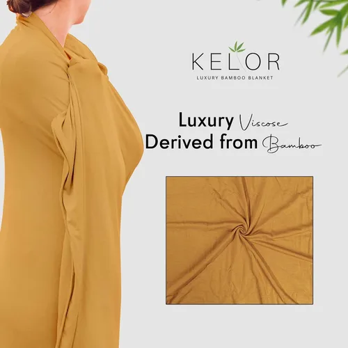 Vista 40 de K E L O R Luxury Cooling Travel Blanket - Stretchy, Lightweight Soft & Breathable Shawl Wraps for Women