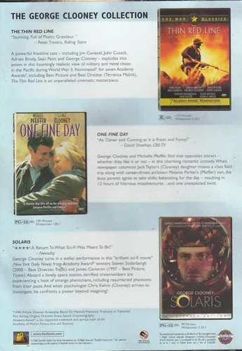 Vista 2 de George Clooney - The Collection The Thin Red Line One Fine Day Solaris