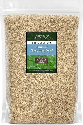 Vista 5 de Semilla de césped anual (RyeGrass) por Eretz - Cultivada en Willamette Valley, Oregon. Sin rellenos, sin malezas u otras semillas de cultivos (1 lb)
