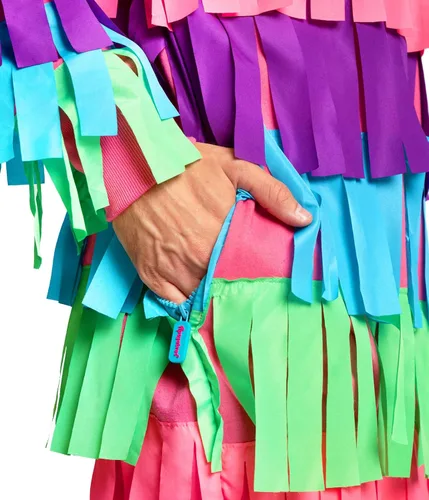 Vista 4 de Tipsy Elves Mono de piñata para hombre, disfraz de Halloween para adultos Piñata multicolor