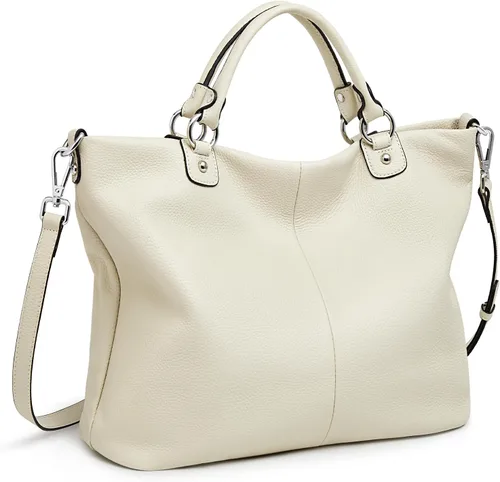 Vista 12 de Bolso Kattee para mujer de cuero suave, bolso cruzado superior y bolsos de mano Albaricoque