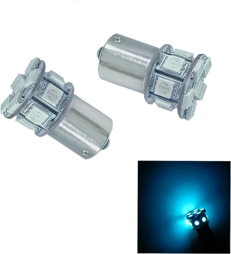 Vista 16 de PA 2 bombillas LED azules 13SMD 1156 para señal de giro, marcador lateral