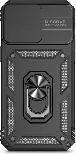 Vista 6 de Funda compatible con iPhone 15 Pro, iPhone 15 Pro con funda para cámara y soporte, grado militar, a prueba de golpes, resistente, con soporte