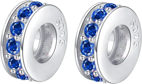 Vista 21 de Colgantes de clip de plata de ley para pulseras Pandora Azul (1 unidad)