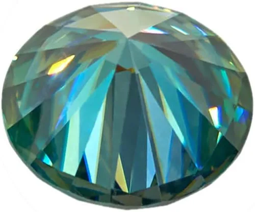 Vista 3 de Diamante de moissanita verde de 1.30 quilates de corte brillante redondo Moissanita Egl certificado genuino Moissanita suelta verde, Moissanita