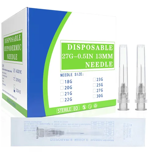 Vista 8 de Paquete de 100 agujas de calibre 18 de 1 pulgada, suministros desechables Luer Lock