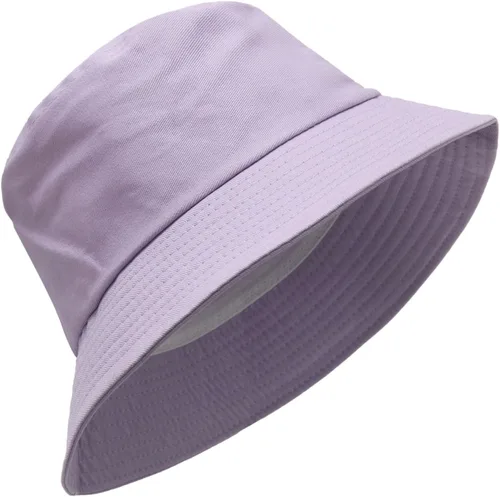 Vista 29 de PFFY Bucket Hat for Women Men Cotton Summer Sun Beach Fishing Cap Negro puro