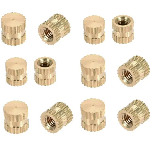 Vista 36 de Tuercas moleteadas de rosca hembra M2x3mm OD Tuercas de inserción roscadas de latón Tuercas de incrustación hidráulicas soldadas juntas Kit surtido