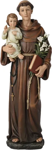 Vista 7 de Estatua católica de San Antonio de BC, figura bendita, regalo religioso para papá, decoración inspiradora para el hogar, 6 pulgadas de alto, Realista