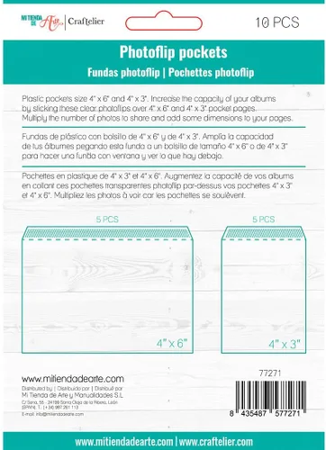 Vista 5 de Craftelier - Fundas de plástico transparente para Photoflip Accesorio perfecto para aumentar la capacidad del álbum de fotos Incluye 10 fundas