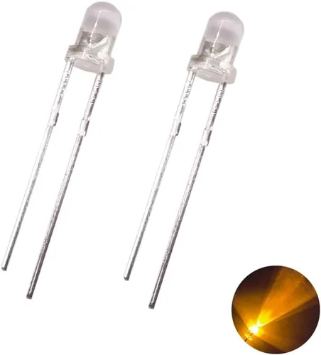 Vista 2 de F3 - Lámpara de luz LED ultra brillante de 0.118 in (0.118 in), color verde, amarillo/azul/blanco/rojo/UV, 395 nm, diodo emisor (rosa 100 ppcs)