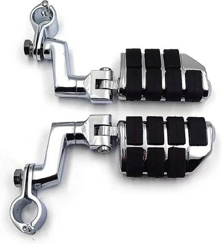 Vista 4 de XKH - Abrazaderas de autopista de 1 pulgada compatibles con V-STAR Roadstar KAWASAKI VULCAN cromadas [B010WLAUJ2]