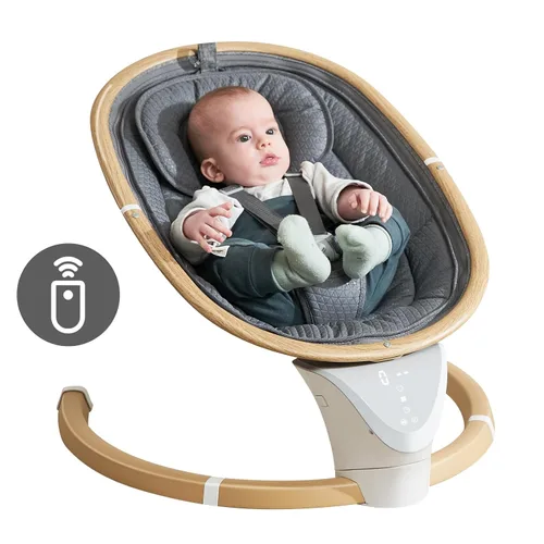 Vista 8 de Columpios de bebé para bebés, columpio eléctrico para recién nacido con 5 velocidades, 10 canciones de cuna, apto para 0-6 meses