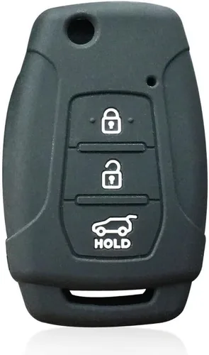 Vista 2 de Para SsangYong Rexton Korando Actyon Rodius Silicona Remote Key Case Car Key Shell Cases (negro)