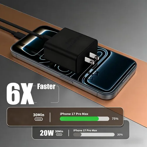 Vista 3 de Cargador para iPhone 17 16 Pro Max de Carga Rápida, Cargadores USB C Super Rápidos de 45W para iPhone 17 (6FT+6FT+10FT) Cables de Carga Tipo C