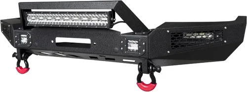 Vista 7 de Parachoques delantero con textura negra compatible con Ford Ranger 1993-1997 (no es compatible con modelos XLT)