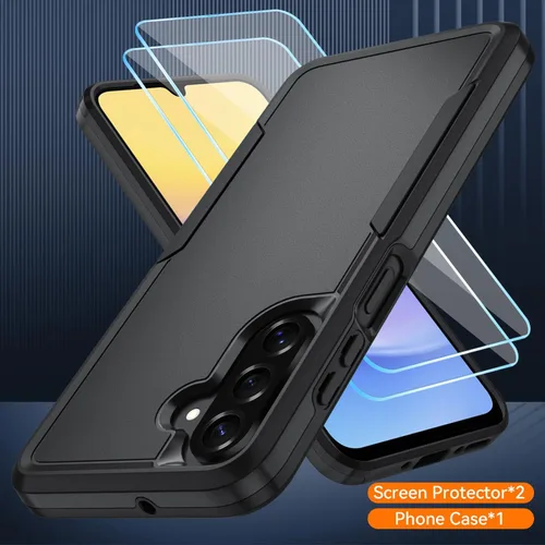 Vista 4 de Funda para Samsung Galaxy A15 5G con protector de pantalla HD [protección contra caídas de grado militar] Protección de cuerpo completo resistente a