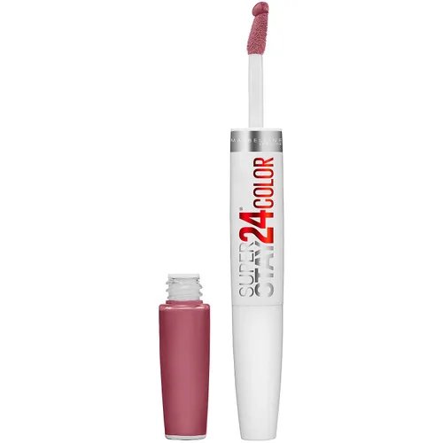 Vista 59 de Maybelline Super Stay 24, lápiz labial líquido de maquillaje de 2 pasos, color altamente pigmentado de larga duración con bálsamo hidratante, Merlot