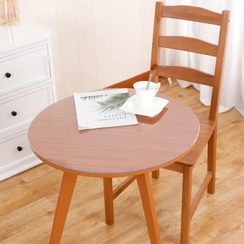Vista 10 de Protector de mesa de 1.5mm de grosor de PVC impermeable para mesa de café, mesa de comedor, escritorio de oficina, muebles de madera, protector