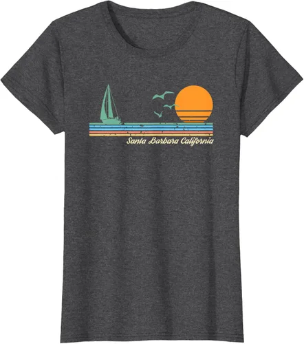 Vista 3 de Camiseta Santa Barbara California, Negro, S