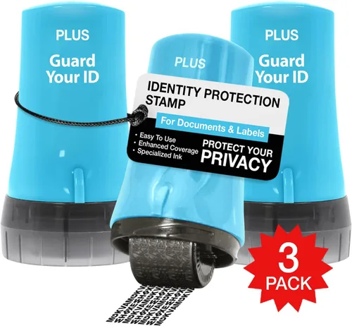 Vista 21 de Guard Your ID Advanced 2.0 Rodillos de goma para robo de identidad, borrador de dirección y prevención de seguridad (Paquete regular de 3, negro)