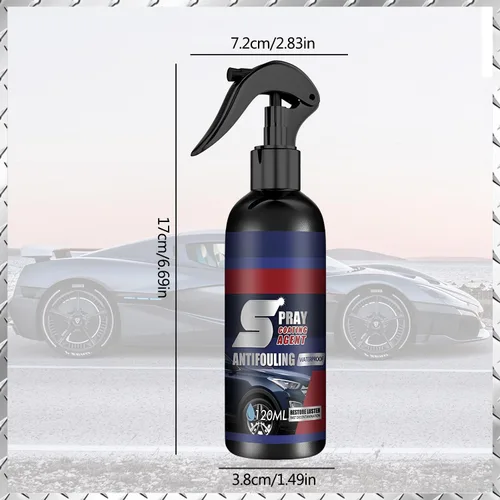 Vista 7 de Aerosol de revestimiento cerámico para auto 3 en 1, agente renovador de revestimiento multifuncional, aerosol de revestimiento rápido para auto