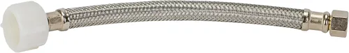 Vista 2 de Fluidmaster B1T06 - Conector de inodoro de acero inoxidable trenzado, rosca de compresión hembra de 3/8 x rosca hembra de 7/8, 6 pulgadas de longitud