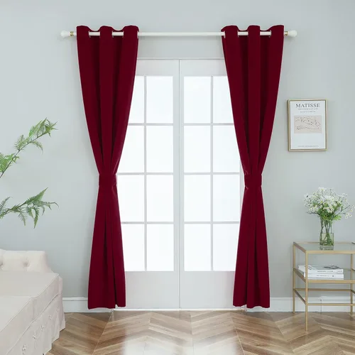 Vista 6 de PLEASANT BOULEVARD Cortinas 100% opacas [2 paneles] Elegantes cortinas con aislamiento térmico para dormitorio, sala de estar, ventana grande