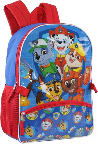 Vista 2 de Nickelodeon Mochila con almuerzo de Paw Patrol para niños (azul claro/rojo)