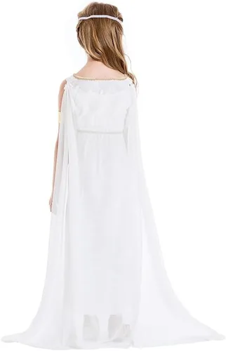 Vista 2 de Greek Costume Kids Greek Goddess Dress Girls Toga Costume Grecian Athena Dress White Roman Princess Outfit Dress