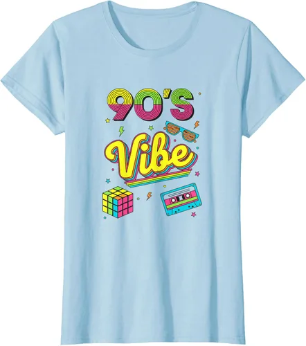 Vista 22 de 90s Nostalgia Retro Apparel - 90'S Vibe Retro T-Shirt Negro