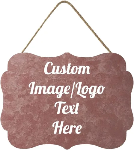 Vista 16 de Letrero de bienvenida de madera personalizado para puerta delantera, letrero personalizado para el hogar, decoración de puerta con imagen/texto COL-7
