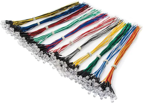 Vista 8 de 35 luces LED blancas precableadas de 0.197 in, diodos LED ultrabrillantes de 12 V y 0.197 in, resistencia integrada para proyectos de bricolaje