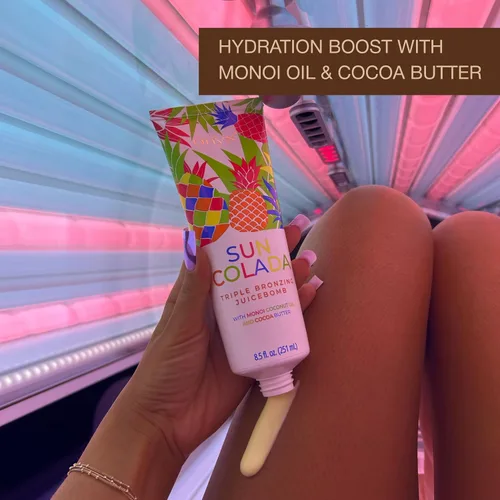Vista 4 de Onyx Suncolada Loción bronceadora triple para cama de bronceado - Acelerador de bronceado oscuro interior con bronceador Fórmula