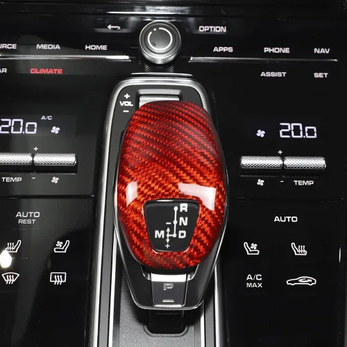 Vista 2 de Cubierta de fibra de carbono real para Porsche Panamera 2017-2025Porsche Panamera Accesorios (rojo)